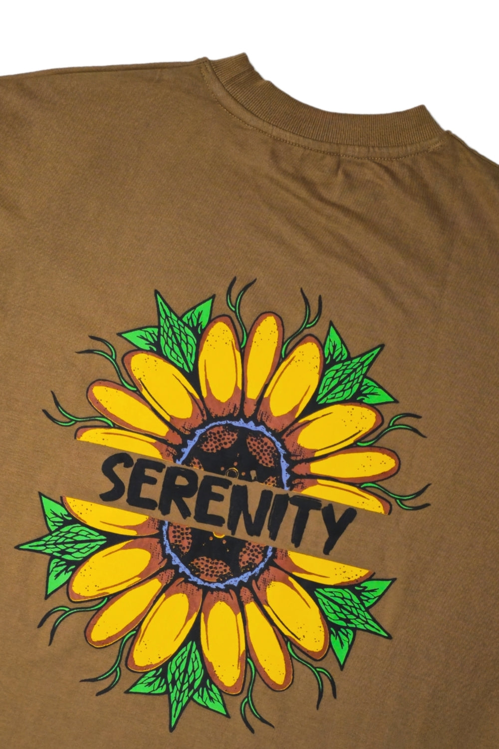 Serenity Sunflower Earth Brown Oversized T-Shirt
