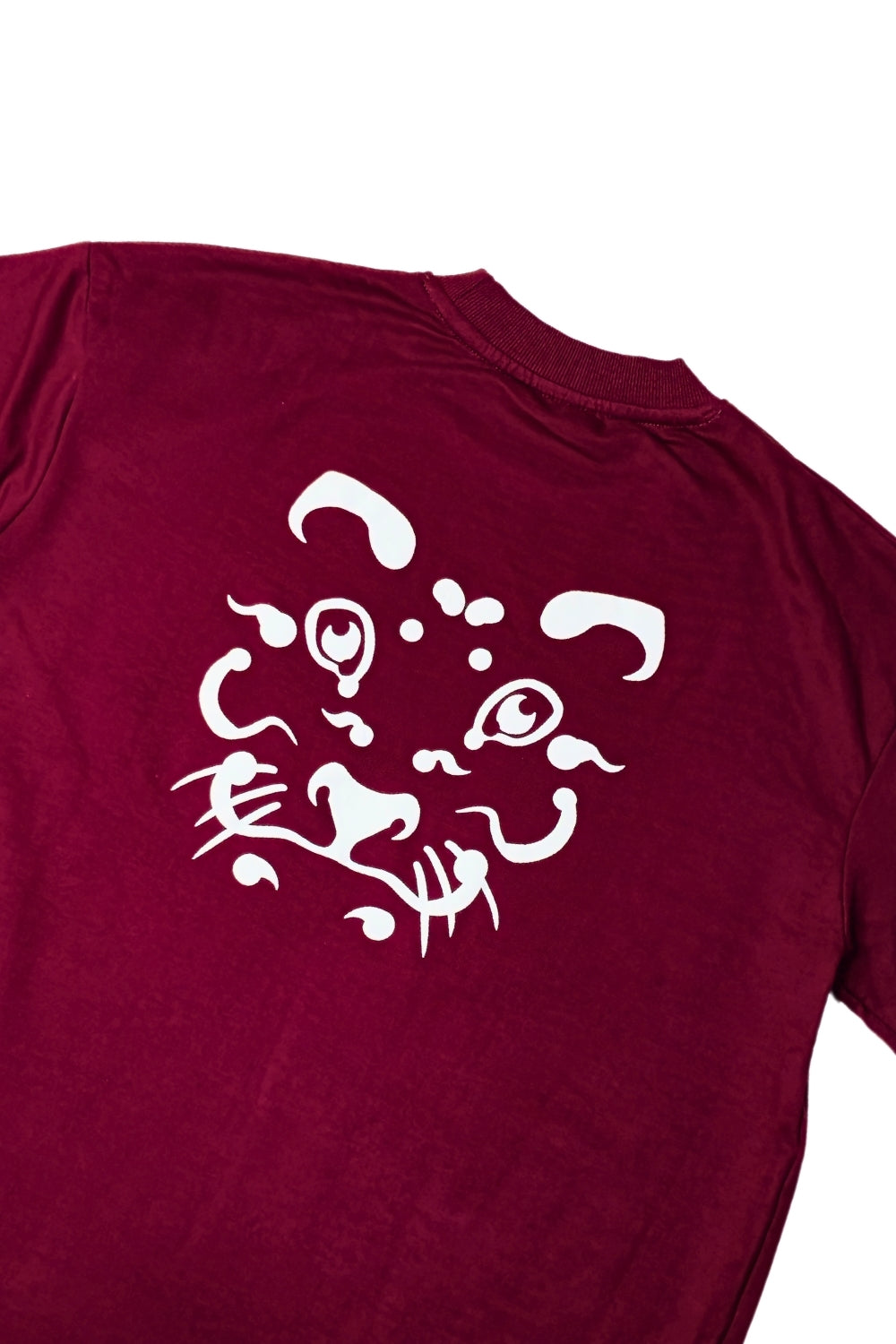 Tribal Panther Oversized Maroon T-Shirt
