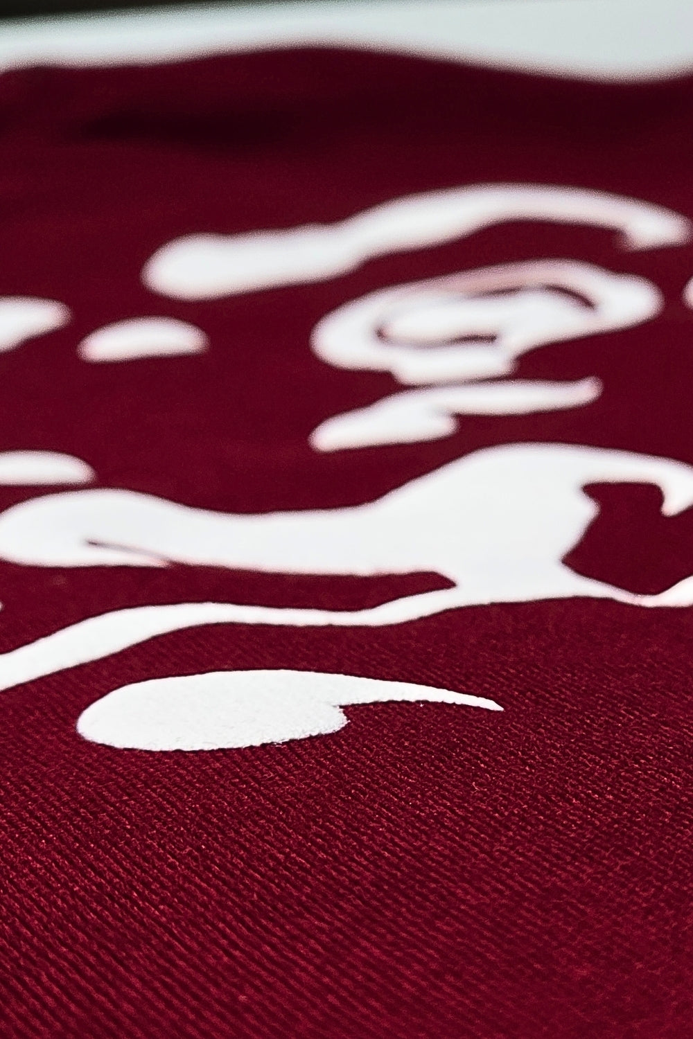 Tribal Panther Oversized Maroon T-Shirt