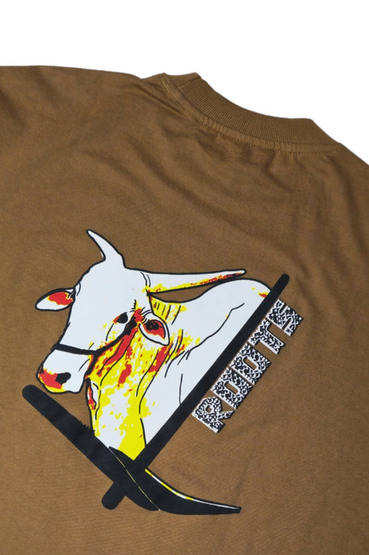 Rural Roots Earth Brown Oversized T-Shirt