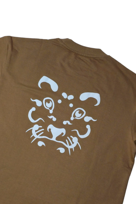 Tribal Panther Earth Brown Oversized T-Shirt